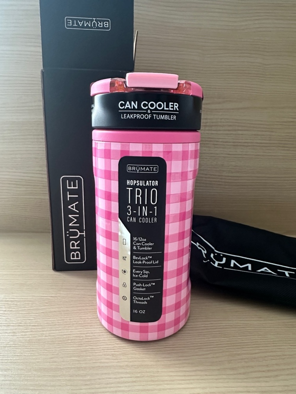 Brumate Hopsulator Trio Pink Gingham